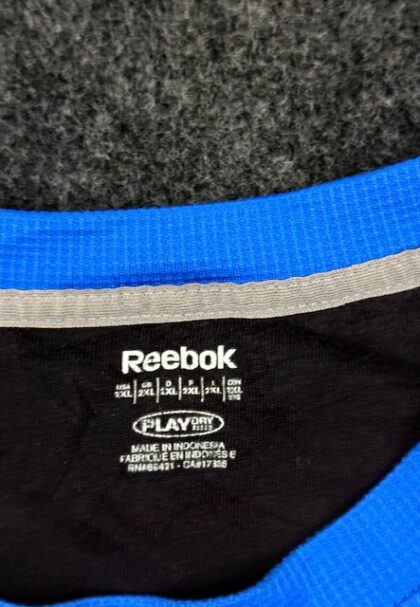 Home Reebok PlayDry Long Sleeve Performance T-Shirt Blue (2XL/3XL)