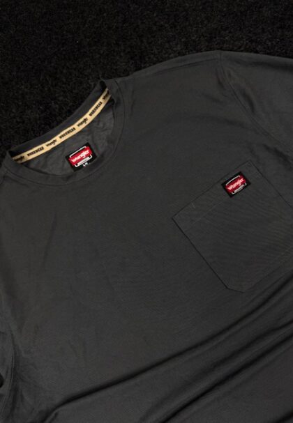 Home Wrangler Workwear Pocket Long Sleeve T-Shirt Grey (Size L/XL)