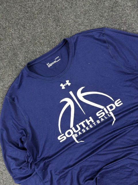 Under armour south side basketball long sleeve t-shirt (size l/xl) Under Armour South Side Basketball Long Sleeve T-Shirt (Size L/XL)