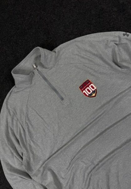 Home Under Armour HeatGear Grey Quarter Zip Pullover (Size L/XL)