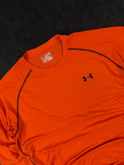 Under Armour ColdGear Fitted Long Sleeve Performance Top Orange (2XL)