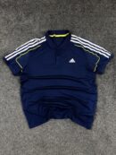 Adidas Navy Blue Sports Polo T-Shirt (L) – Performance Wear