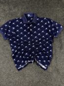 Polo Ralph Lauren All Over Print Polo T-Shirt (XXL Fit) – Premium Navy Graphic Polo