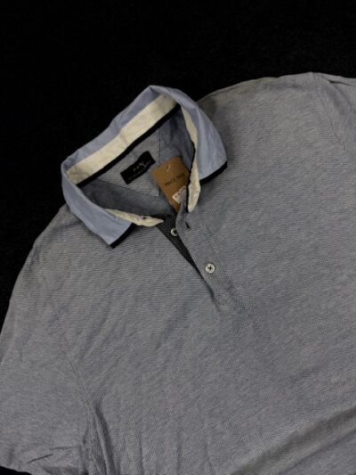 ZARA Slim Fit Polo T-Shirt (L) – Light Blue Premium Edition