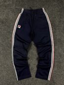 FILA Navy Blue Track Pants (XS) – Side Stripe Sports Joggers
