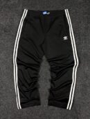 Adidas Originals 3-Stripe Track Pants (M) – Black Trefoil Joggers