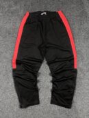 Kappa Black Red Track Pants (XL) – Side Stripe Sports Joggers