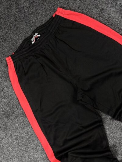 Kappa Black Red Track Pants (XL) – Side Stripe Sports Joggers