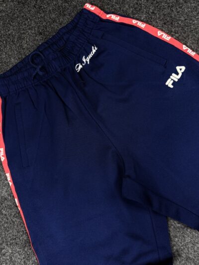 Fila Navy Track Pants (M) – Side Tape Sport Joggers