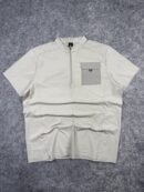 Treksta Half Zip Performance T-Shirt Beige (XL) | Outdoor Tactical Tee | Lightweight Quick Dry Activewear