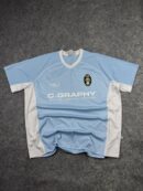 Code Graphy Blue Sports Jersey Oversized M/L | Lightweight Football Style T-Shirt | Breathable Activewear