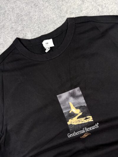 H&M Relaxed Fit Black Graphic T-Shirt XL | Oversized Streetwear Tee | Premium Cotton Casual Wear