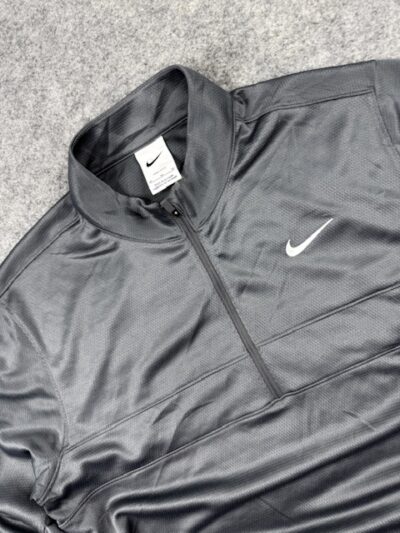 Nike Dri-FIT Grey Half Zip Sweatshirt (L) | Activewear Training Pullover
