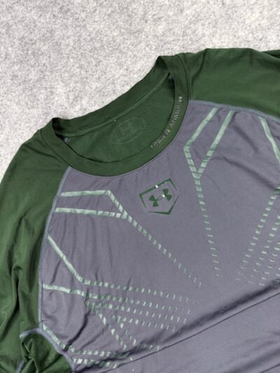 Under Armour Compression 3/4 Sleeve T-Shirt Grey Green (3XL) | Gym Activewear