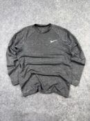 Nike Dri-FIT Grey Long Sleeve T-Shirt (M) | Lightweight Gym & Activewear Tee