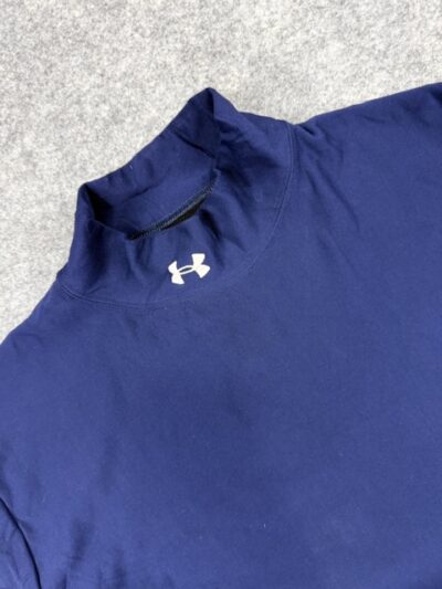 Under Armour Navy Blue Compression T-Shirt (XXL) | Long Sleeve Stretch Gym Performance Top