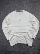 Nike Pro Dri-FIT Slim Fit Compression T-Shirt (XL) | White Long Sleeve Gym & Training Top