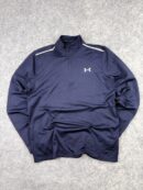 Under Armour 1/4 Zip Training Sweatshirt (M/L) | Navy Blue Long Sleeve Gym & Sports Pullover