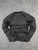 Under Armour HeatGear Compression Long Sleeve T-Shirt (M) | Grey Gym Training Wear
