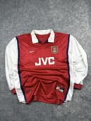 Nike Arsenal Vintage Home Jersey Long Sleeve (L/XL) | JVC Sponsor Classic Football Shirt