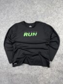 Under Armour Women Athletes Run Long Sleeve T-Shirt (L/XL) | Black Gym Running Top