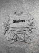 Nike Dri-Fit Steelers Long Sleeve T-Shirt Grey M | Athletic Fit Sports Tee