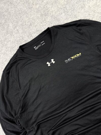 Under Armour HeatGear Training Tee – Jet Black – Large/XL – Loose Fit Workout Top
