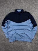 Under Armour 1/4 Zip Pullover Jacket – Navy Blue & Light Blue Colorblock – Size M/L