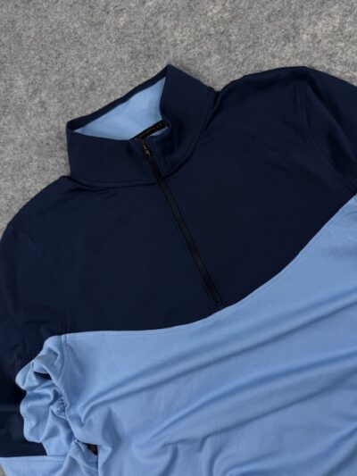 Under Armour 1/4 Zip Pullover Jacket – Navy Blue & Light Blue Colorblock – Size M/L