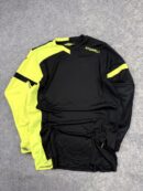Storelli Long Sleeve Padded Goalkeeper Training Top – Black & Neon Yellow – Size XL
