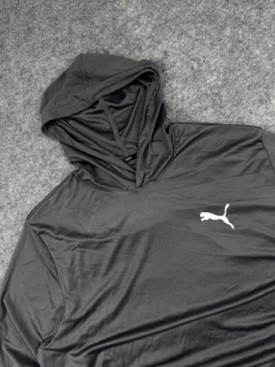Puma Hooded Long Sleeve Training Top – Dark Grey – Size XL/XXL