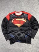 Superman Graphic Long Sleeve T-Shirt (XL) | Stretch Comic Print Gym & Streetwear Tee