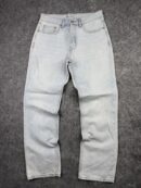 Zara Light Blue Washed Denim Jeans W32 L40.5 | Straight Fit Button Fly