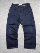 BESLOW Dark Blue Denim Jeans W34 | High Rise Relaxed Straight Fit Jeans