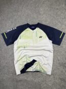 Yonex Badminton Jersey White Navy Sports T-Shirt (XL) | Quick Dry Athletic Tee