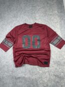 Criminal Damage Burgundy Football Jersey Oversized Mesh T-Shirt (XL/XXL)