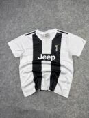 Juventus Ronaldo #7 Football Jersey Black White (M) | Cristiano Ronaldo Soccer Tee