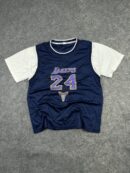 LA Lakers #24 Kobe Bryant Basketball Jersey Tee Navy White (XS) | NBA Sportswear