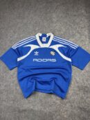 Adidas Originals Blue Football Jersey M/L | Retro 3-Stripes Soccer Tee