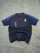 France FFF Goalkeeper Jersey XL | Retro Navy Blue Football Shirt No.1