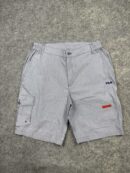 FILA Striped Cargo Shorts W32 | Grey Utility Summer Shorts