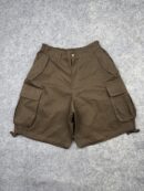 Brown Utility Cargo Shorts | Adjustable Relaxed Fit Shorts