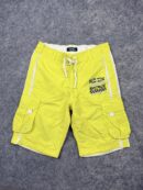 CRUX Neon Yellow Cargo Shorts | Utility Streetwear Shorts W30