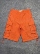 153-CA Orange Cargo Shorts | Korean Utility Streetwear Shorts W30