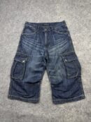 BangBang Jeans Denim Cargo Shorts | Blue Streetwear Utility Shorts W30