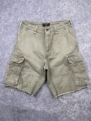 Abercrombie & Fitch Olive Cargo Shorts | Vintage Distressed Utility Shorts W32