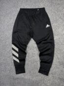 Adidas Black Tapered Track Pants Large | Athletic Joggers