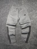 Adidas Grey Tapered Track Pants Medium | Slim Fit Joggers