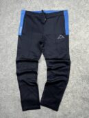 Kappa Black Blue Track Pants Large | Slim Fit Sports Joggers