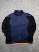 ASICS Performance Track Jacket | Navy Black Full Zip Sports Jacket | Size L/XL
